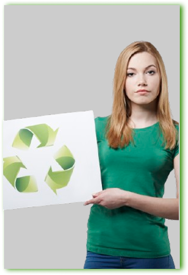 Recycling Symbol Woman